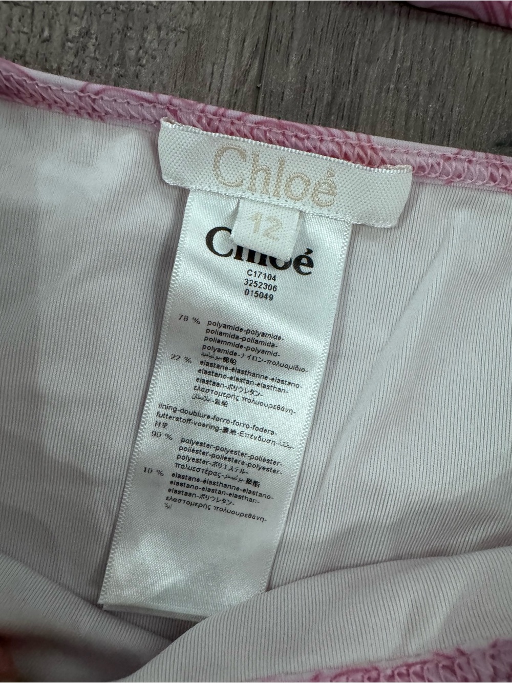 Chloe Pink Patterned Ruffle Strap Two-Piece Swim Set - Picture 3 of 6
